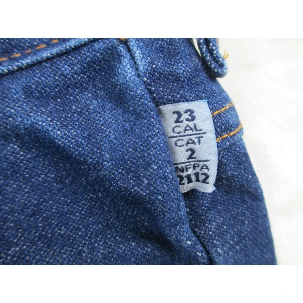 Tyndale FR Pants Mens 50 Blue Denim Jeans Cotton Pockets HEMMED Rodeo‎ 50X30*